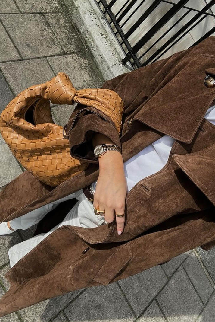 ZEYA - Jenna Faux Suede Trenchcoat