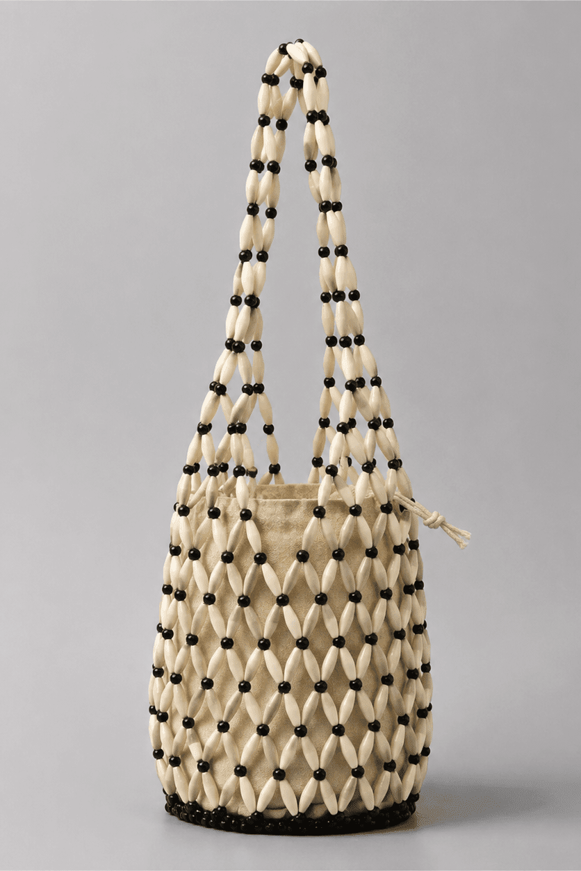 ZEYA - Jessica Woven Beaded Tote Bag