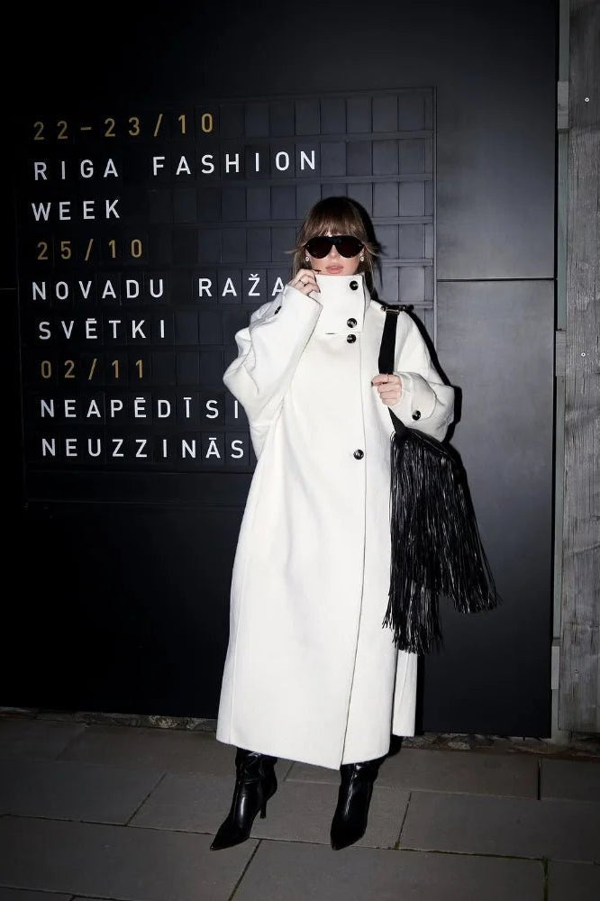 ZEYA - Julia Stand Collar Long Coat