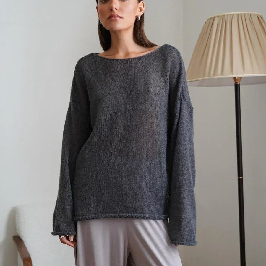ZEYA - Katelyn Hollow Knit Sweater