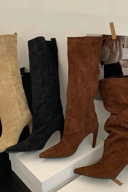 ZEYA - Kendra Suede Knee High Boots