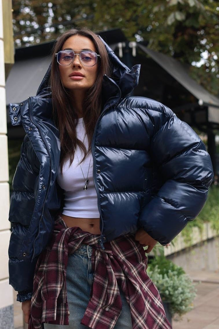 ZEYA - Lara Hooded Glossy Puffer Jacket