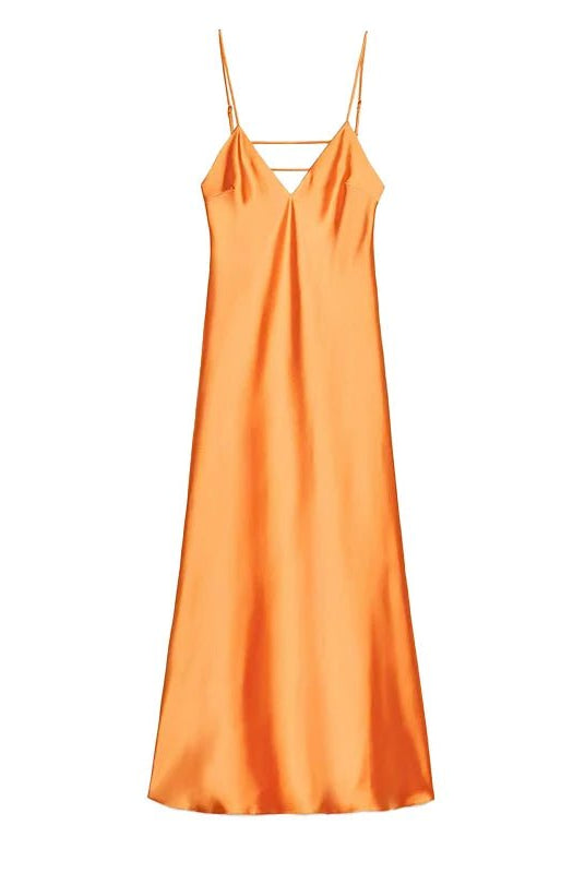 ZEYA - Liora Satin Backless Maxi Dress