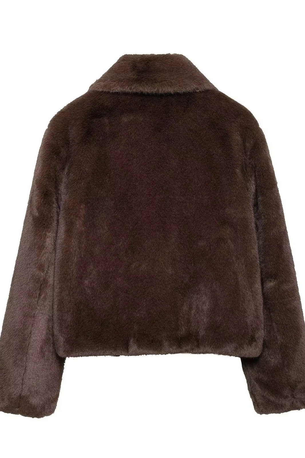 ZEYA - Maddie Short Faux Fur Collared Coat