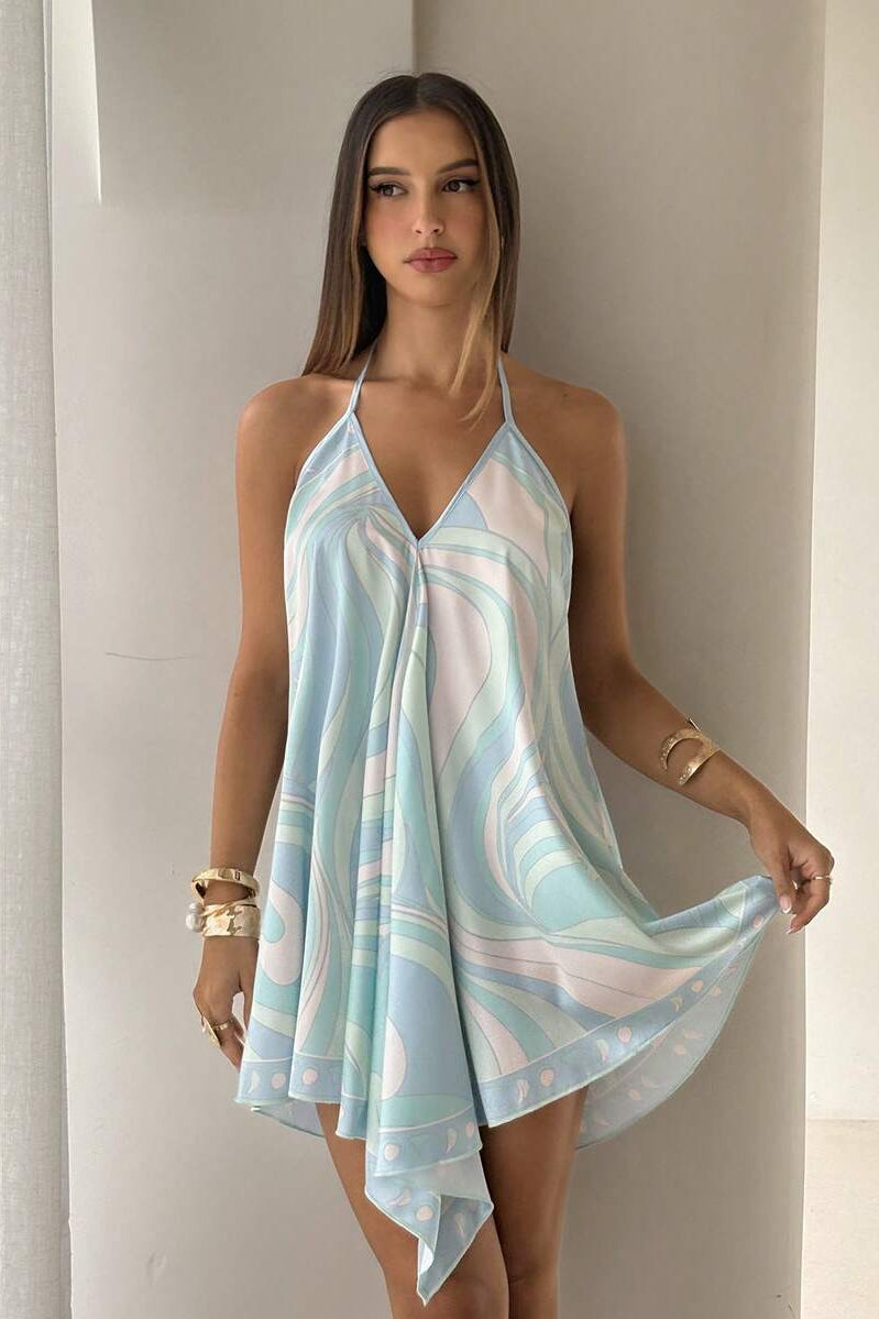 ZEYA - Marina Asymmetrical Deep V Beach Dress