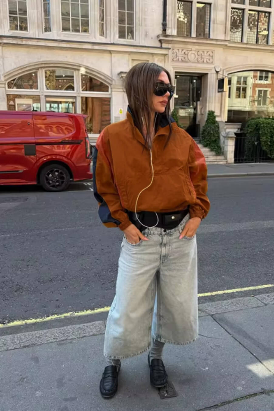 ZEYA - Olivia Oversized Colorblock Cropped Jacket