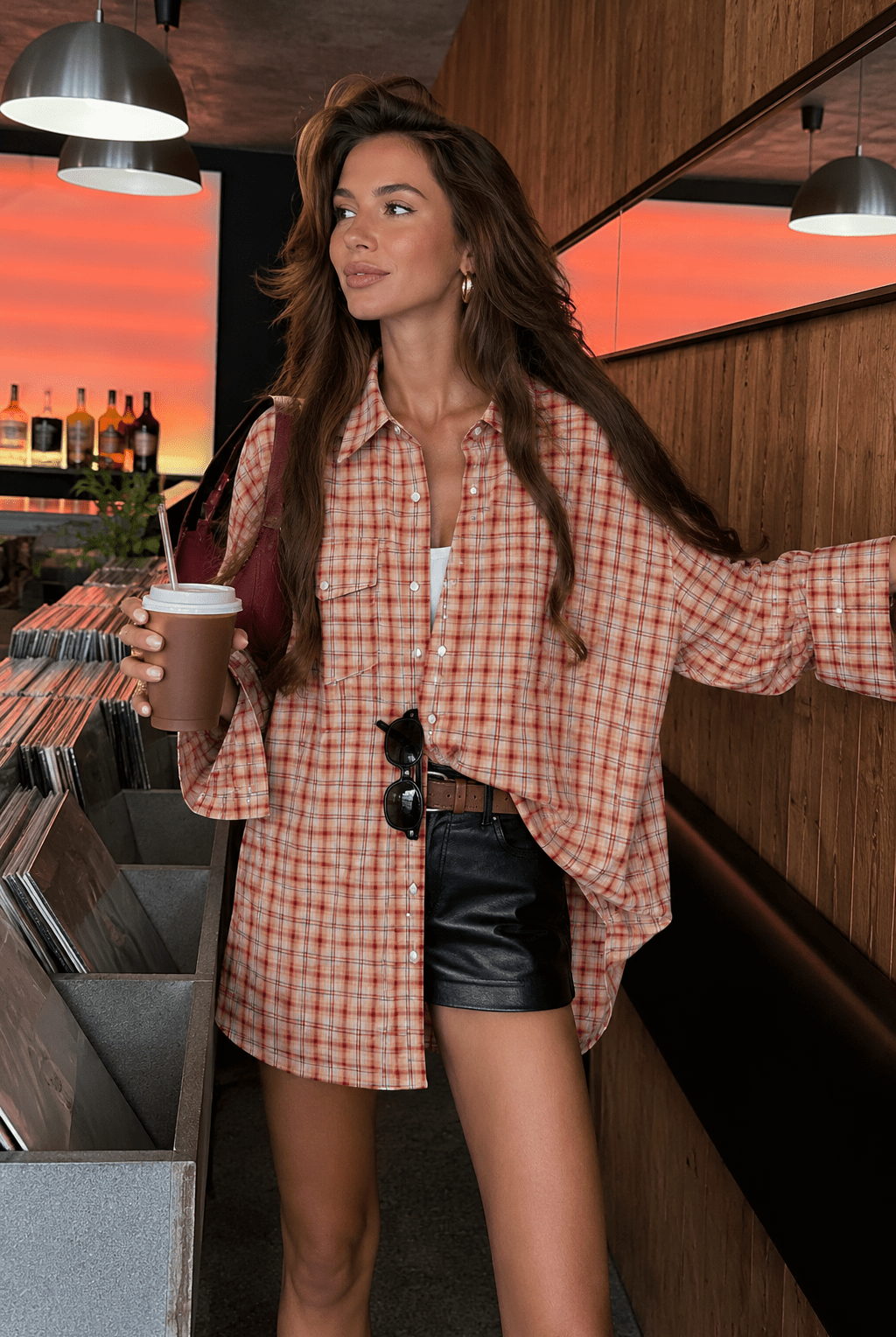 ZEYA - Olivia Oversized Plaid Shirt Blouse