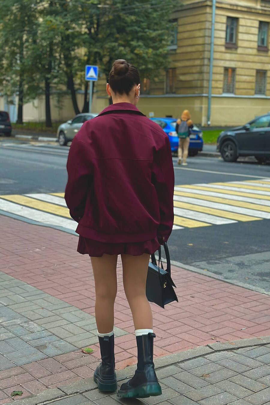 ZEYA - Riley Burgundy Bomber Jacket