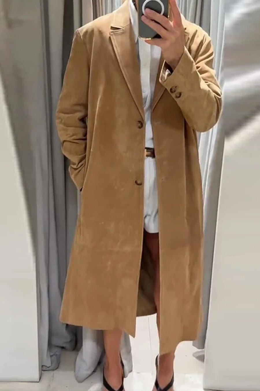 ZEYA - Sabrina Suede Trench Coat
