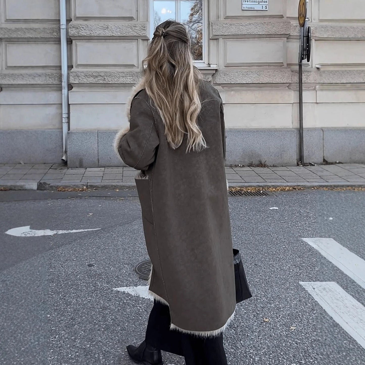 ZEYA - Sierra Faux Fur Suede Long Coat