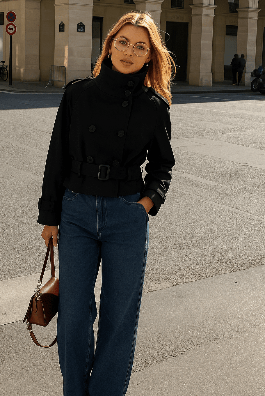 ZEYA - Sofia Cropped Trench Coat
