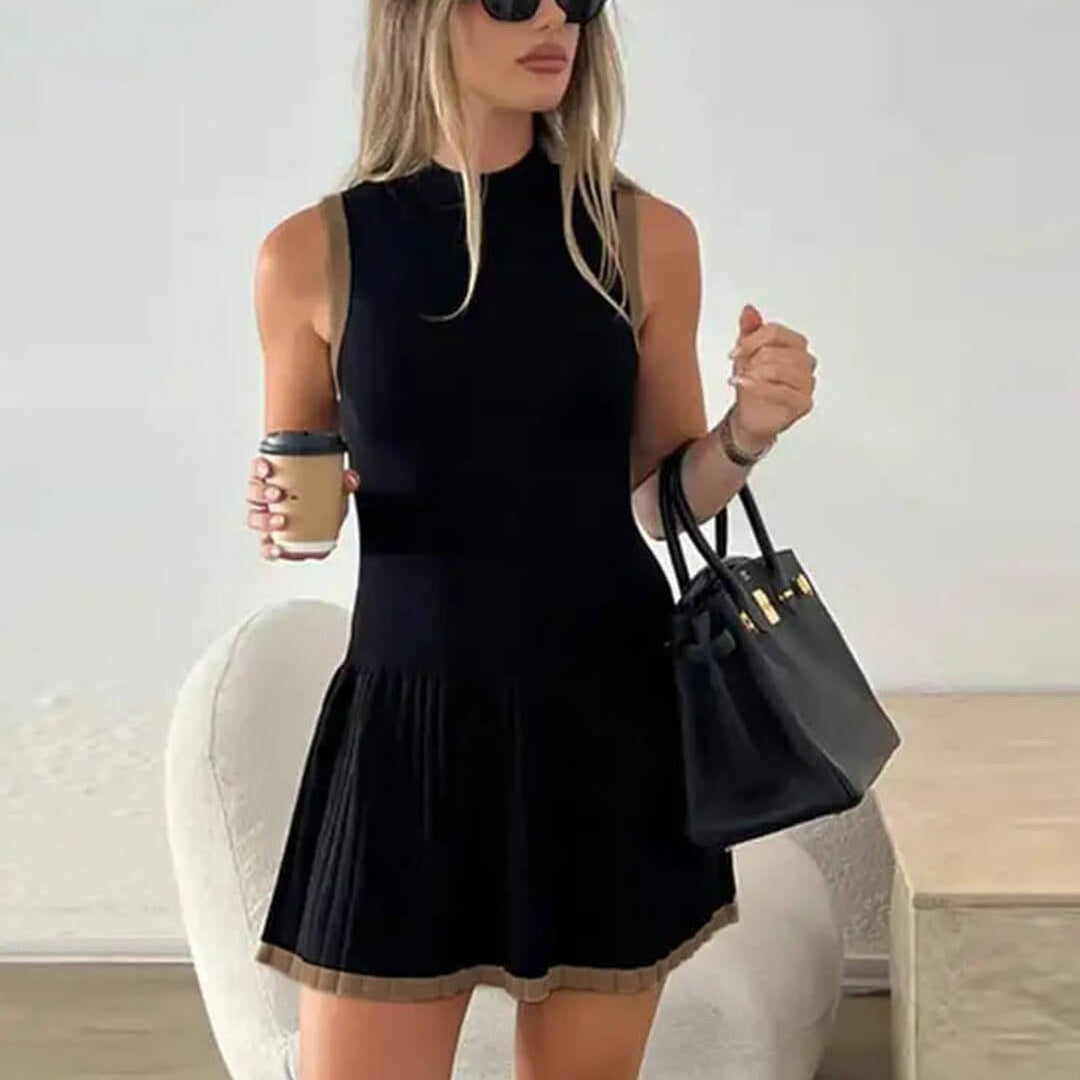 ZEYA - Sophie Drop-Waist Contrast Knit Dress