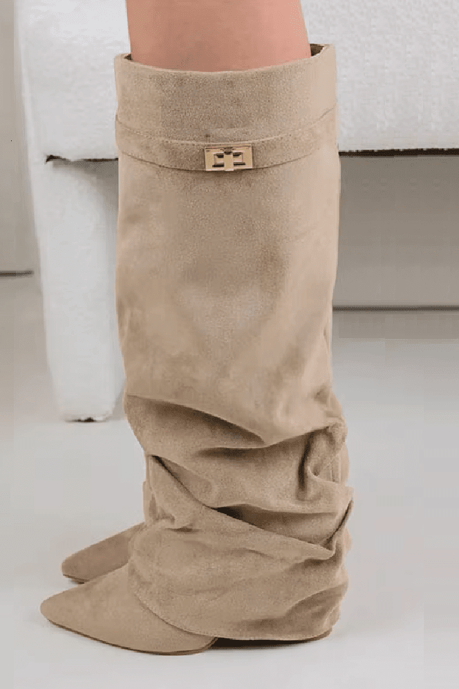 ZEYA - Teresa Slouchy Pointed Knee High Boots
