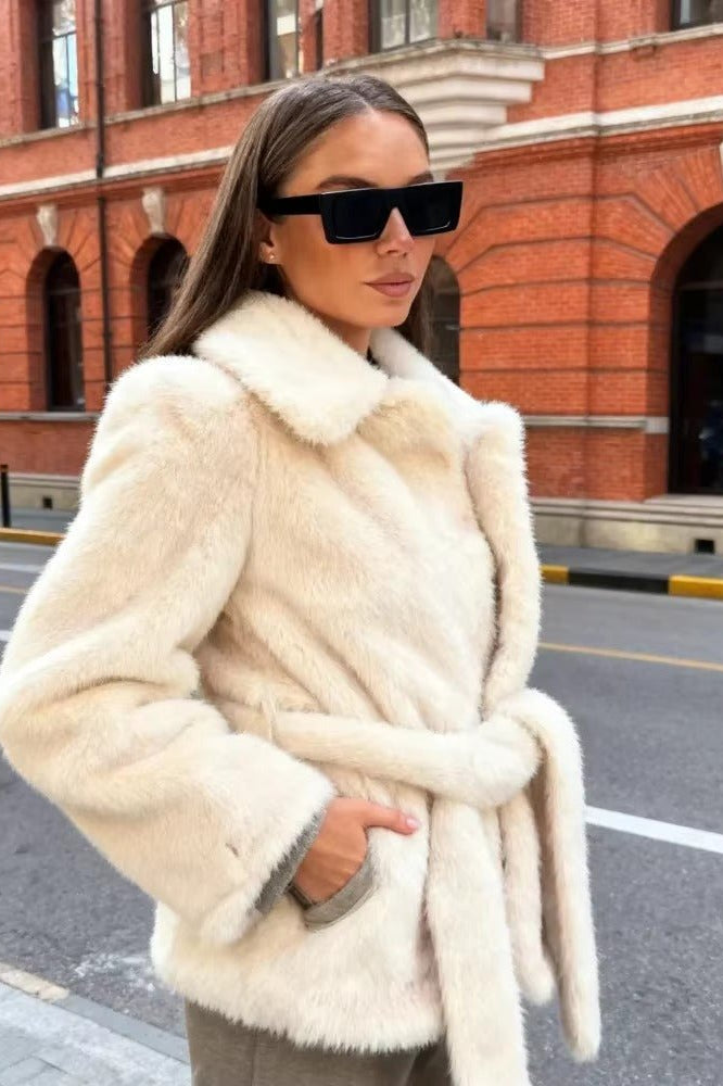 ZEYA - Veronica Belted Faux Fur Coat