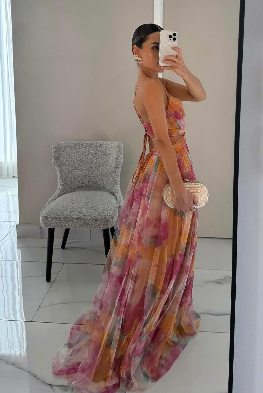 ZEYA - Yseult Floral V - Neck Maxi Dress