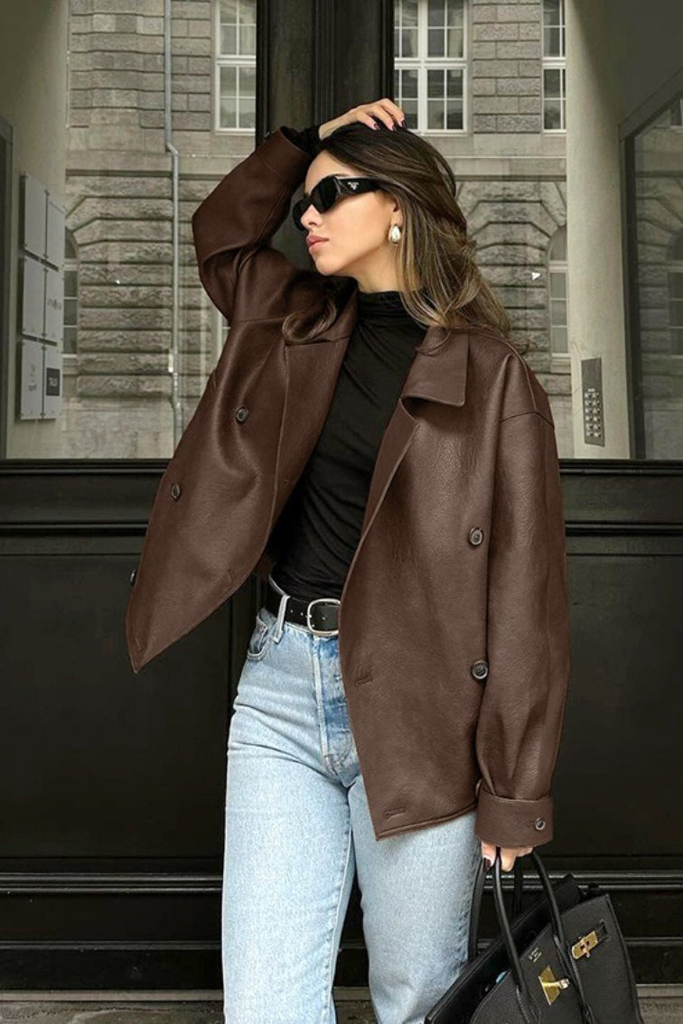 Helen Vintage Skinnimitasjonskåpe