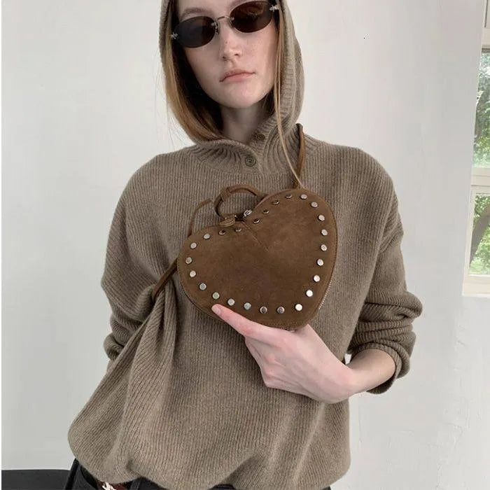 Esther Vintage Faux Suede Crossbody Bag
