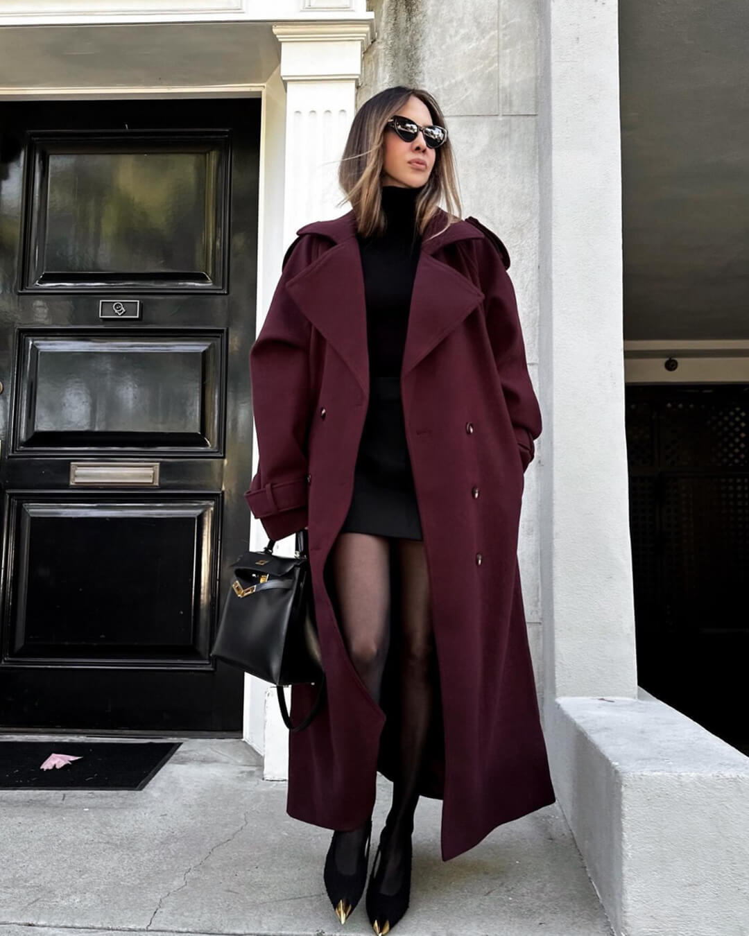 Alicia Autumn Winter Coat - Women's V-Neck Double Breasted Wool Coat for Stylish Winter Wear 10