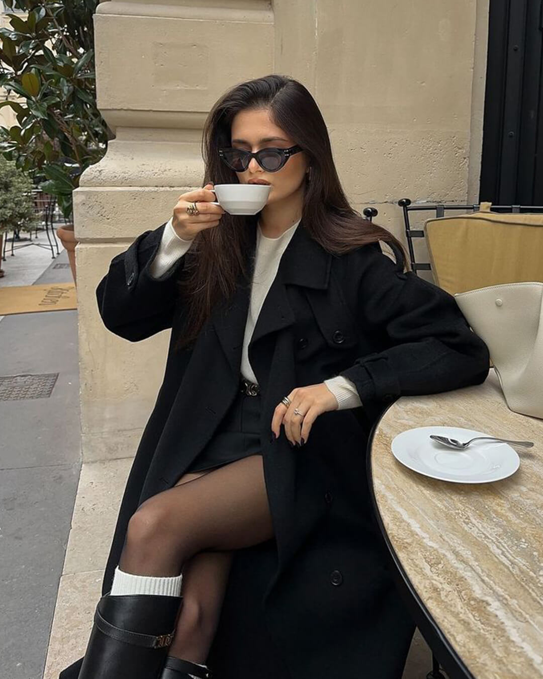 Alicia Autumn Winter Coat - Women's V-Neck Double Breasted Wool Coat for Stylish Winter Wear 3