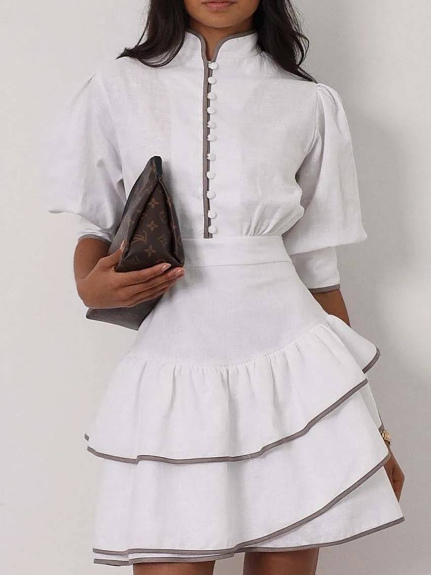 Sofia Patchwork polokrage minikjole