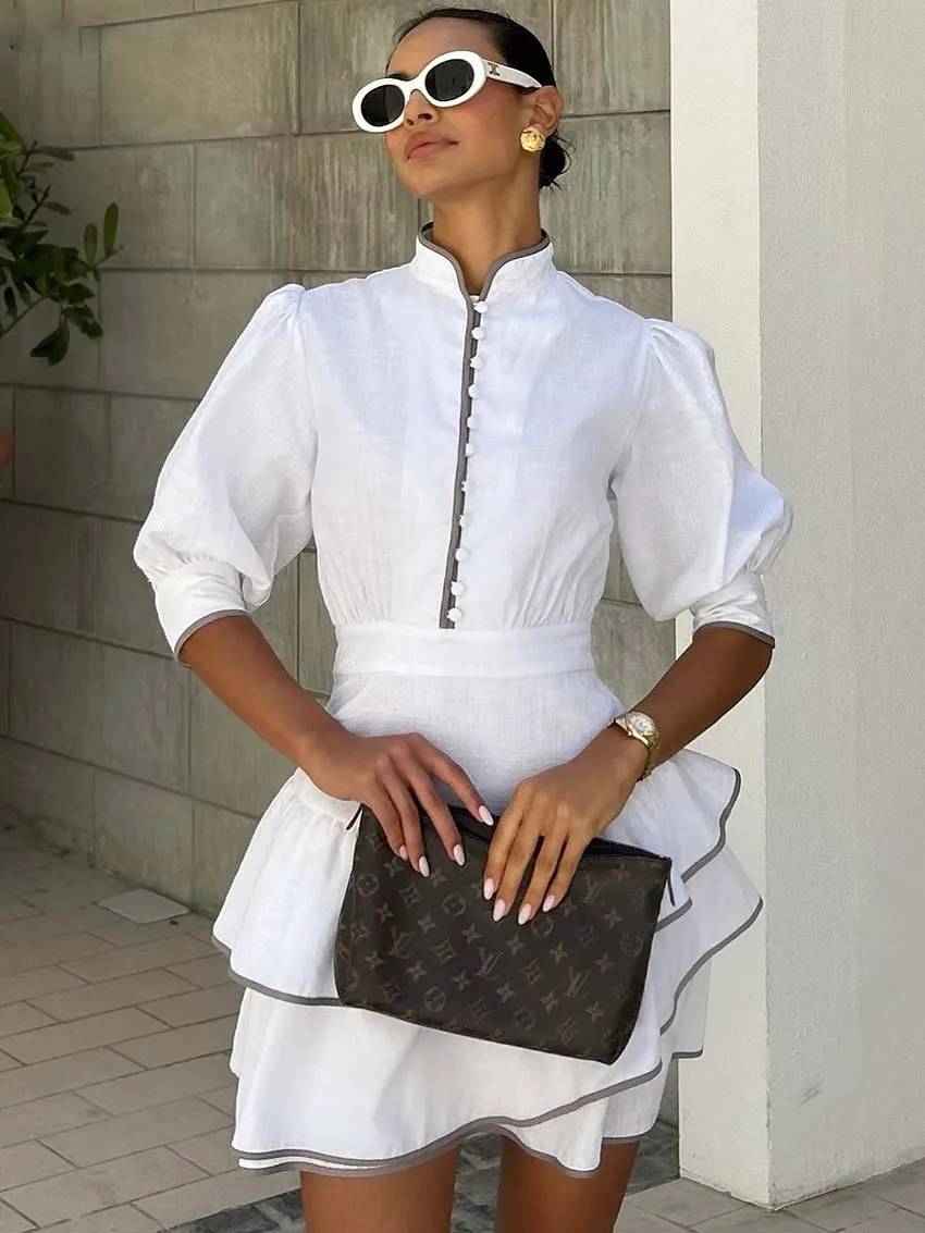 Sofia Patchwork polokrage minikjole