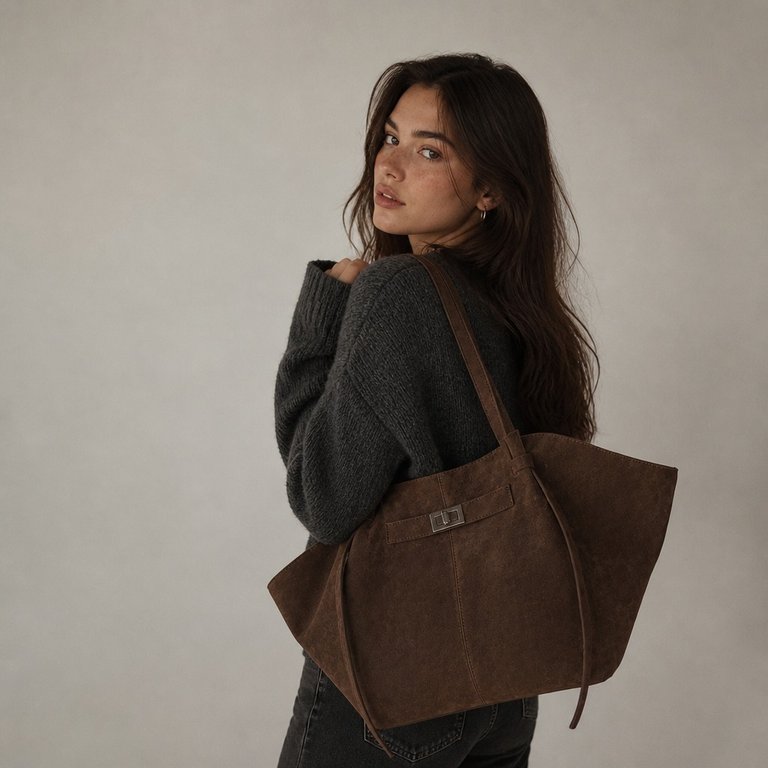 Nora Bat-Wing semsket toteveske