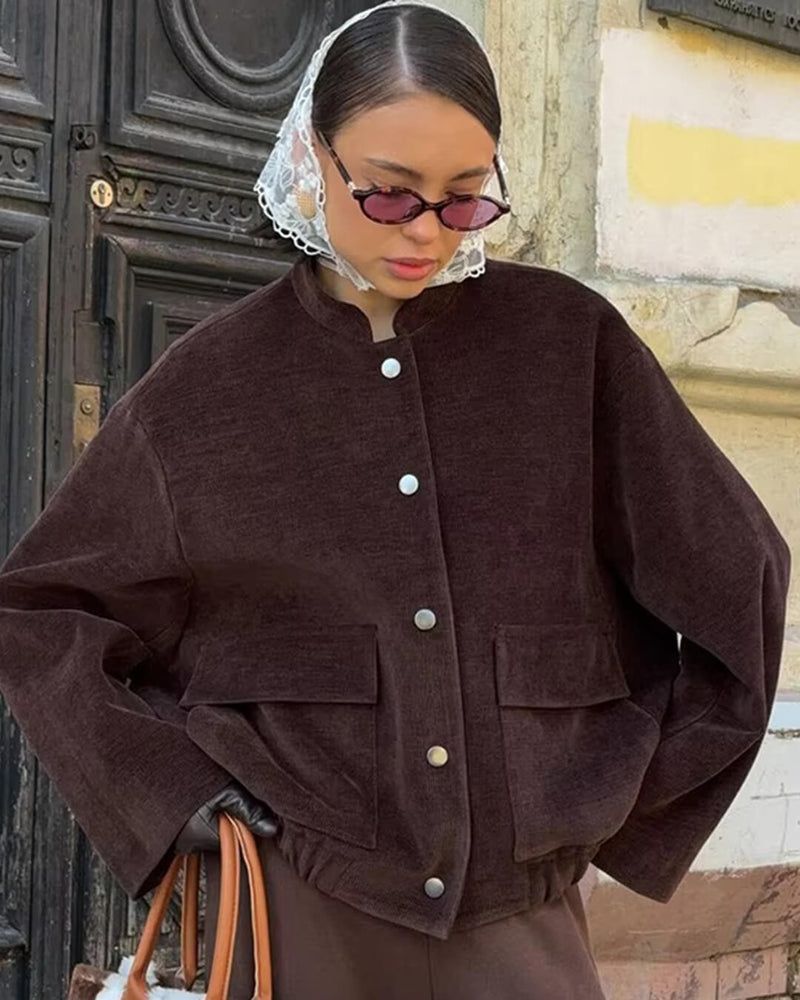 ZEYA Cassy Brown Corduroy Jacket