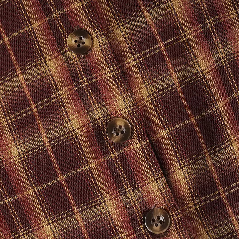 Ellie Long Sleeve Plaid Mini Dress