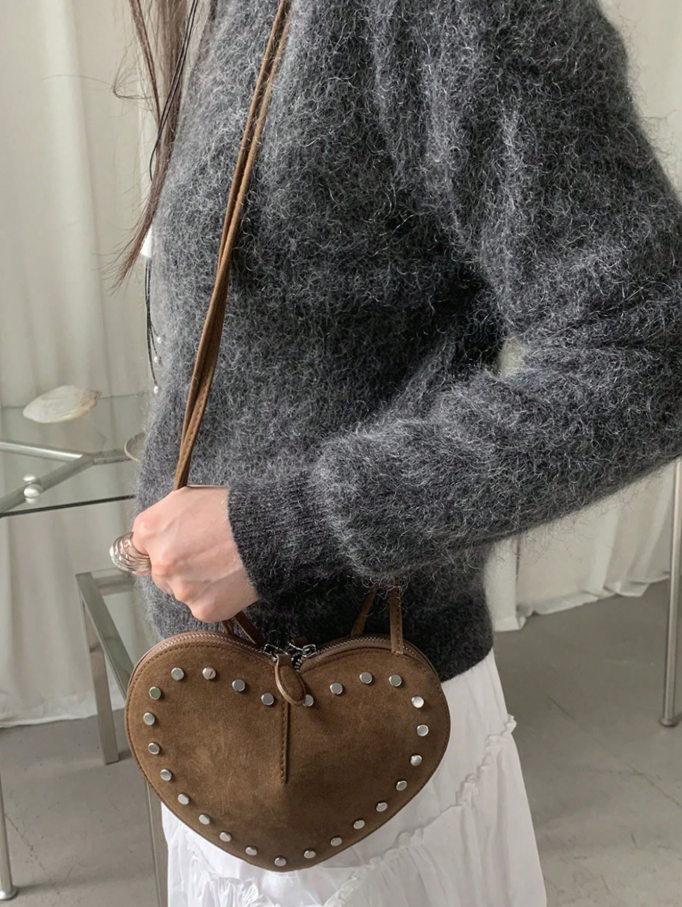 Esther Vintage Faux Suede Crossbody Bag