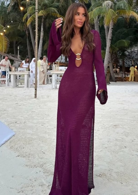 Courtney strikket bodycon strandkjole
