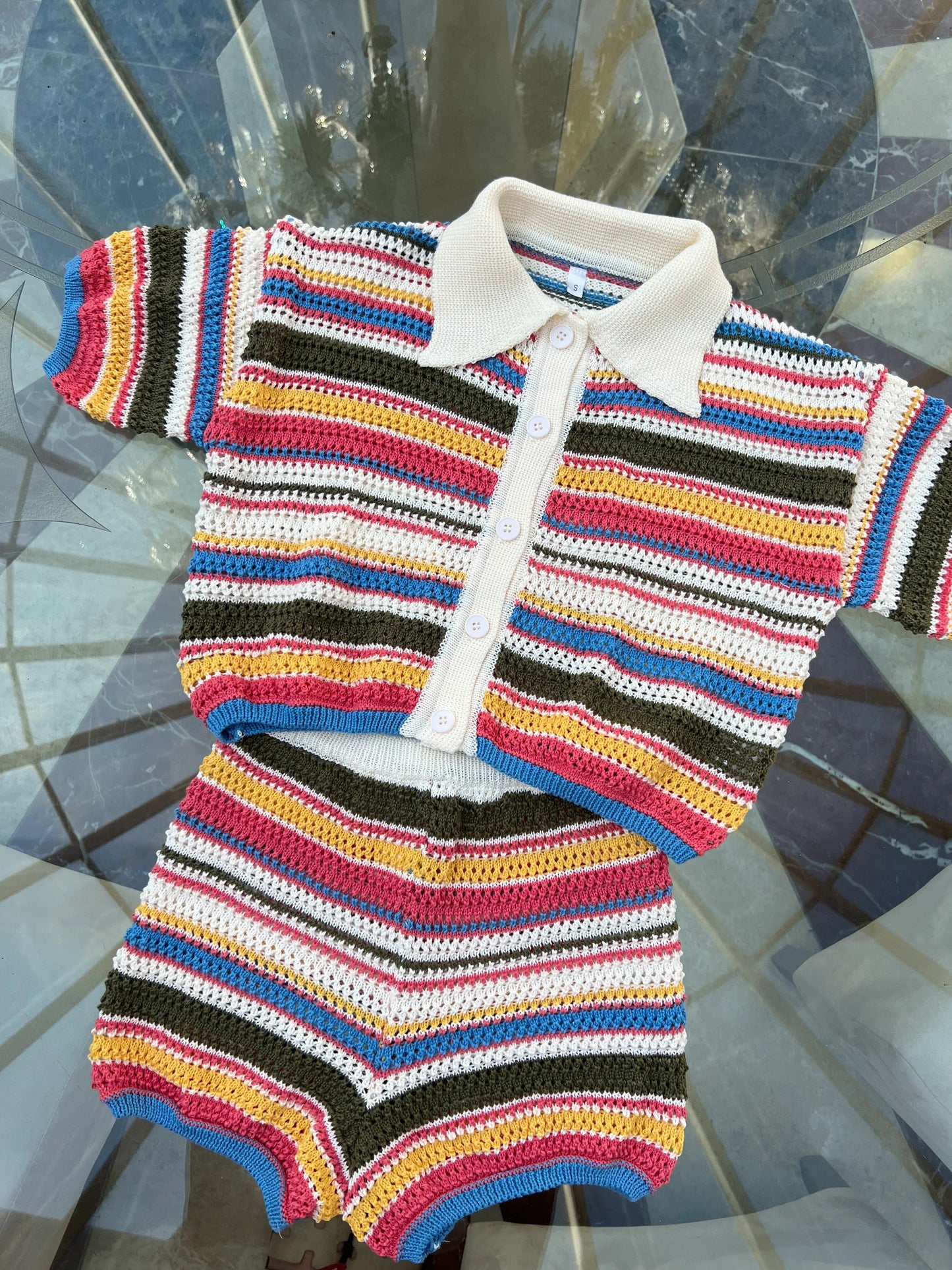 Iris Striped Crochet Co-ord Set