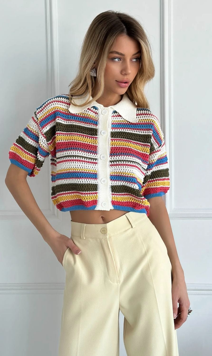 Iris Striped Crochet Co-ord Set