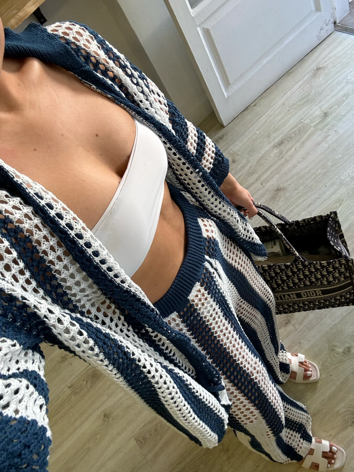 Layla stripet heklet co-ord sett