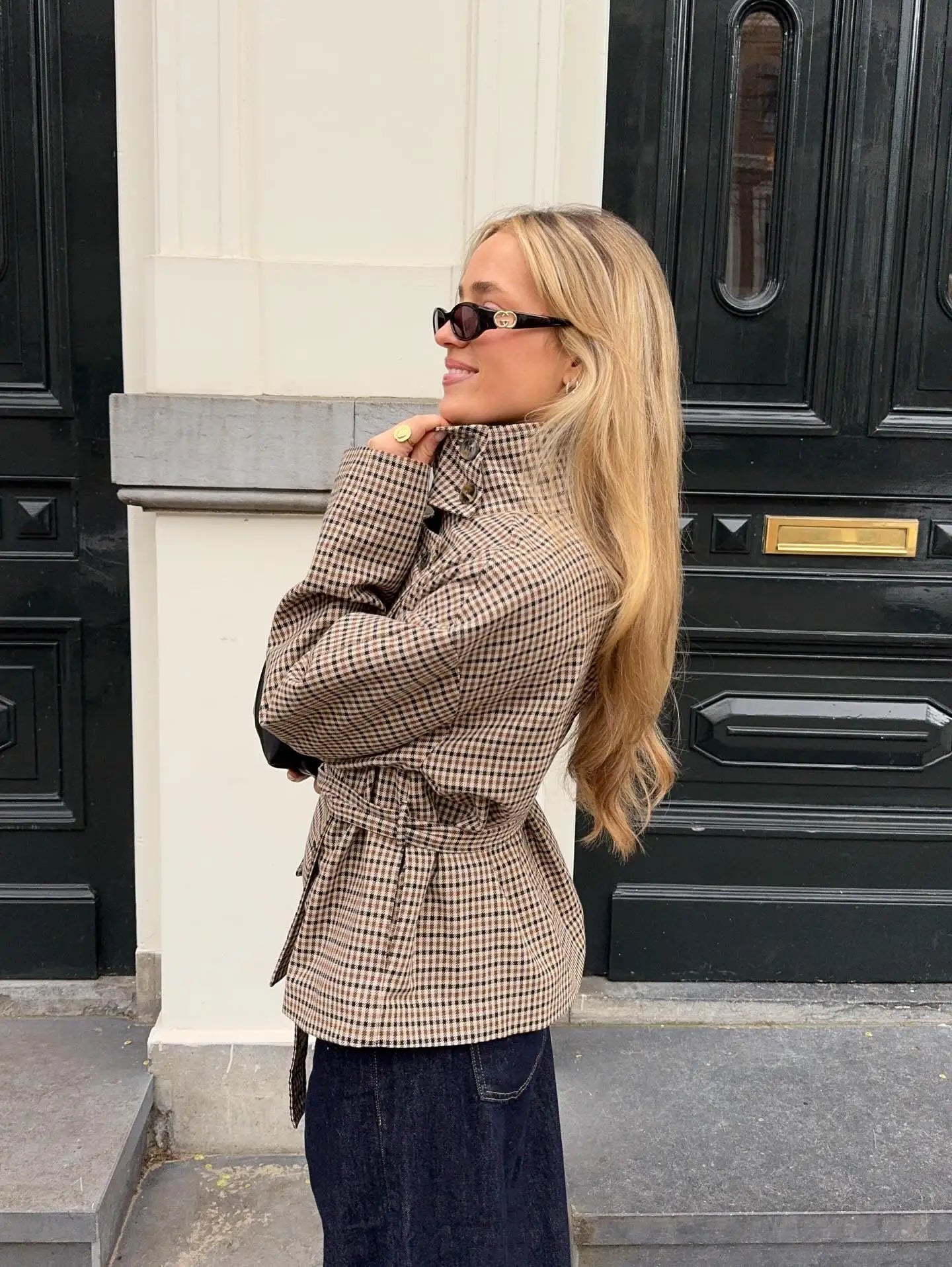 Mila rutete trenchcoat