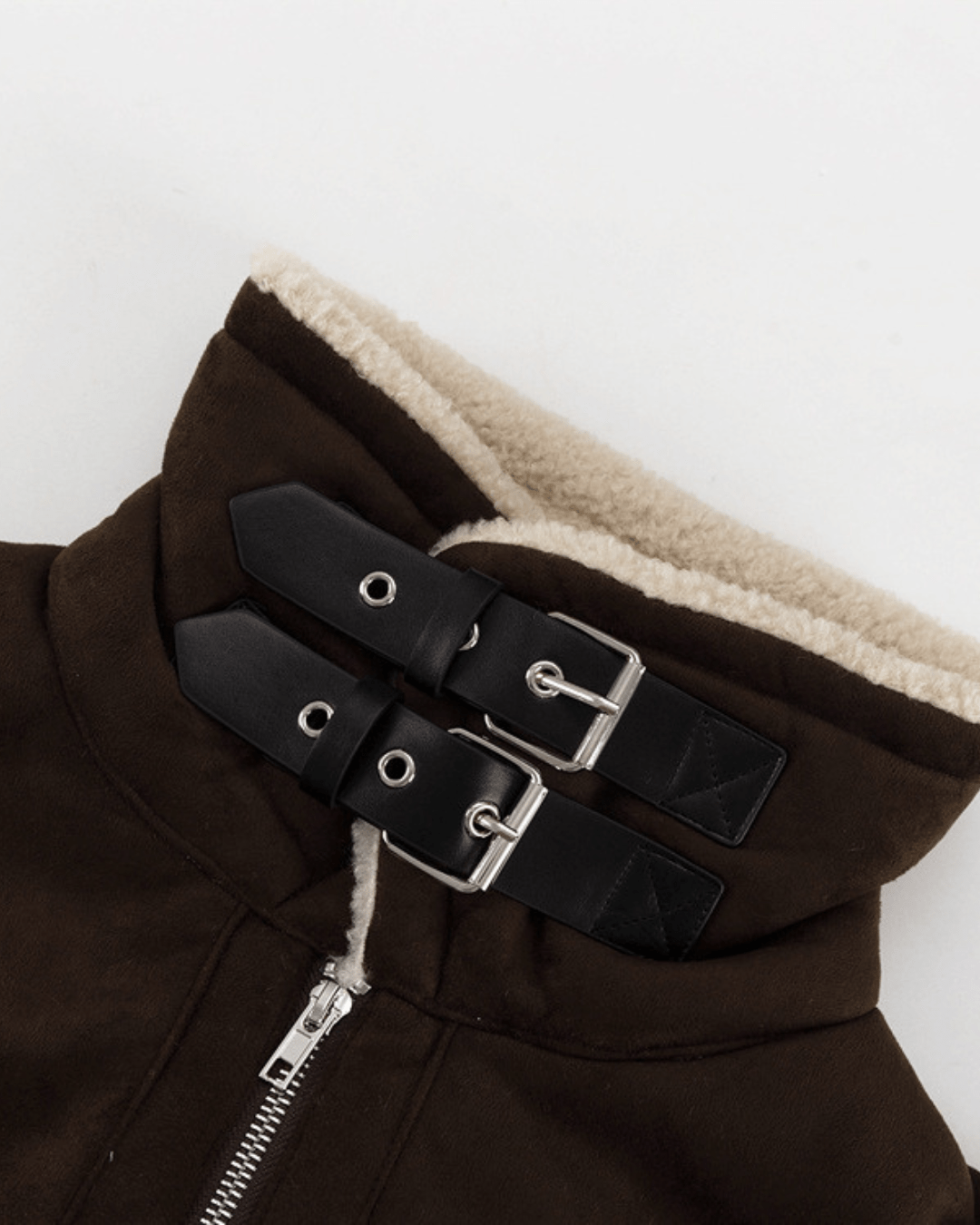 Gina Suede Faux Leather Jacket