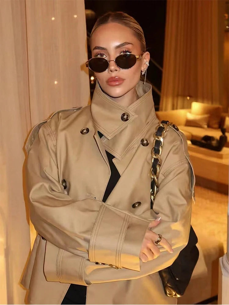 Audrey Beige dobbeltspent trenchcoat