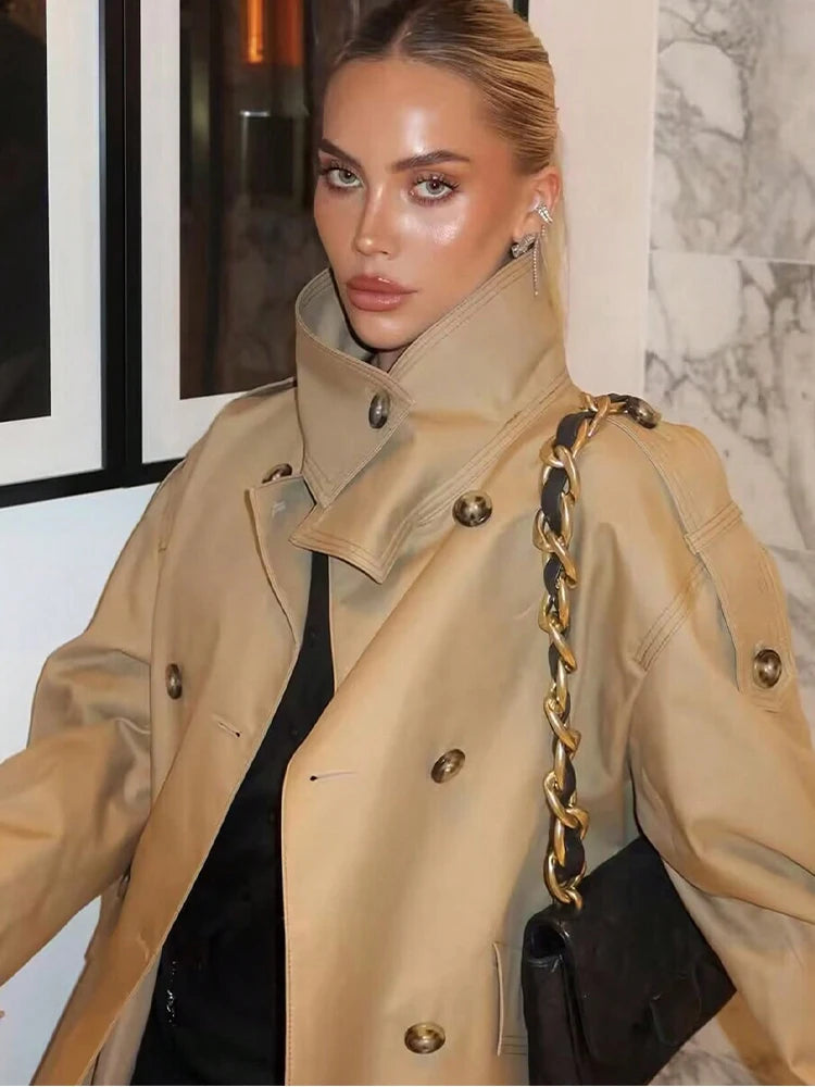 Audrey Beige dobbeltspent trenchcoat