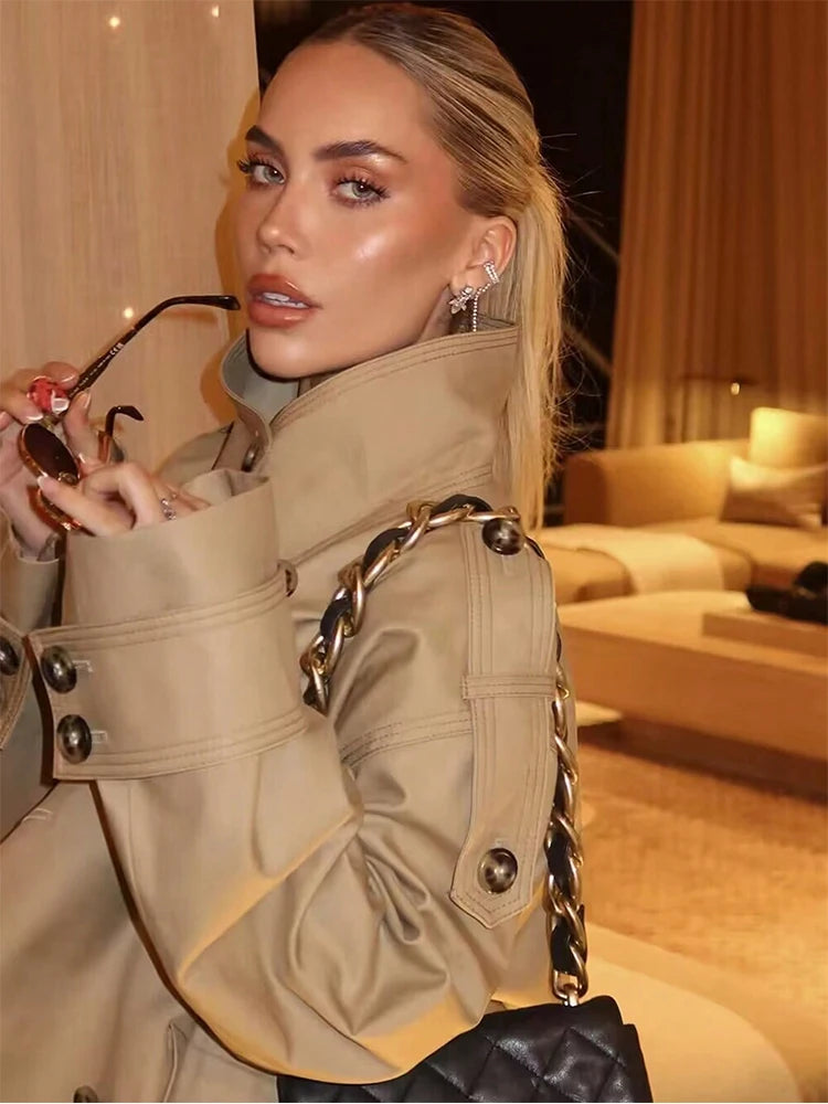 Audrey Beige dobbeltspent trenchcoat
