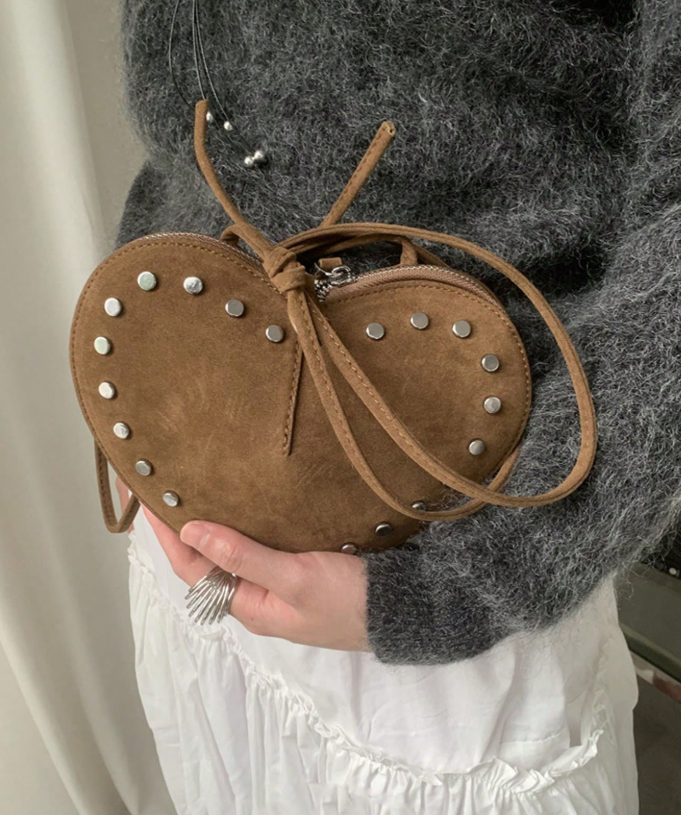 Esther Vintage Faux Suede Crossbody Bag
