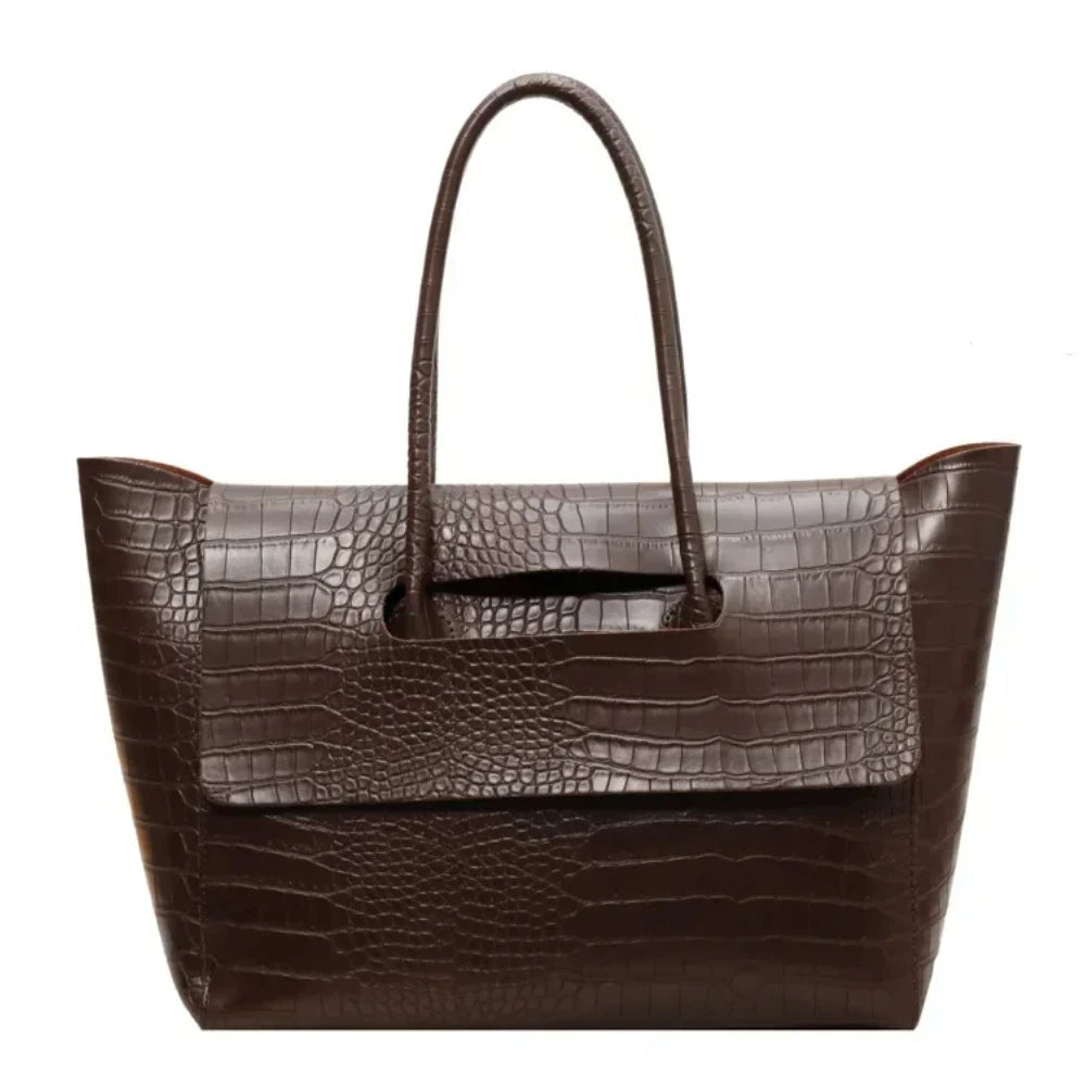 Amelia preget skinn tote
