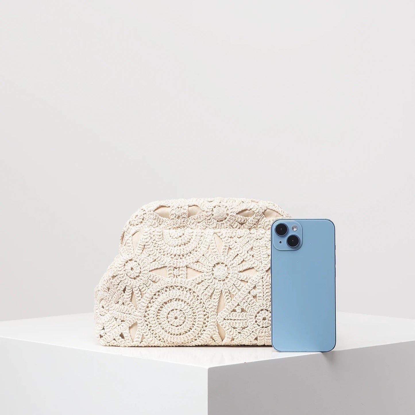 Iris blomstrete boho-clutch