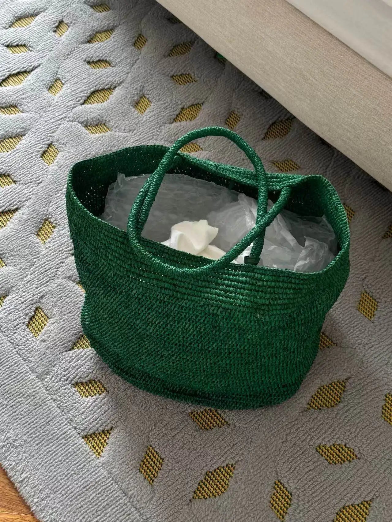 Vivienne håndvevd rotting-tote