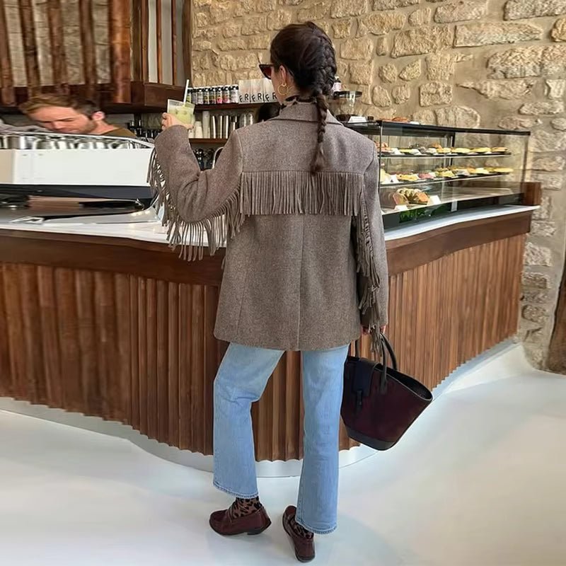 Alicia skreddersydd blazer med dusker