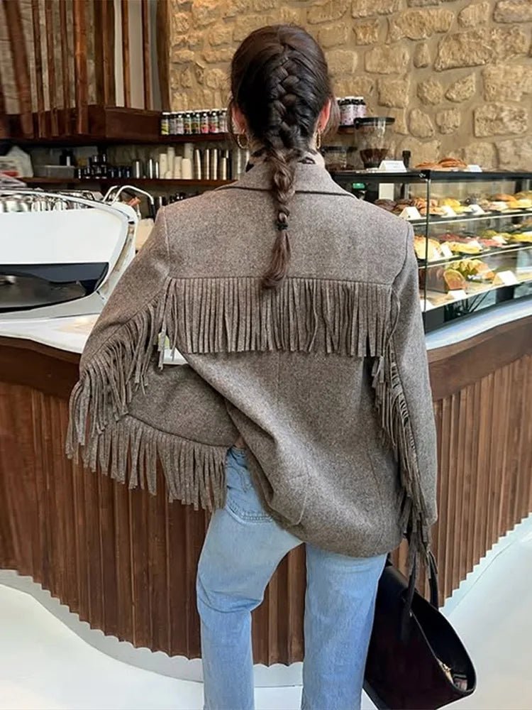 Alicia skreddersydd blazer med dusker