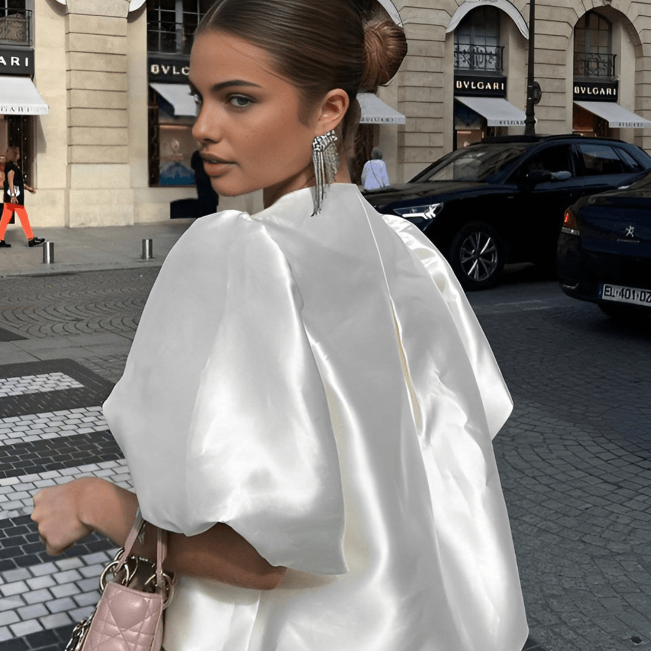Natalie satengbluse