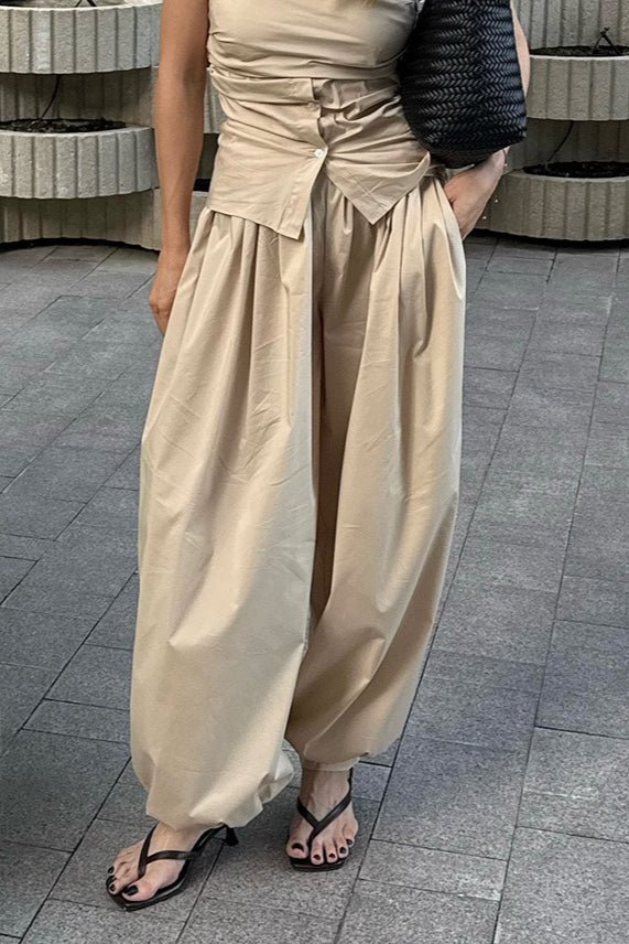 Fenella baggybukse med elastisk midje