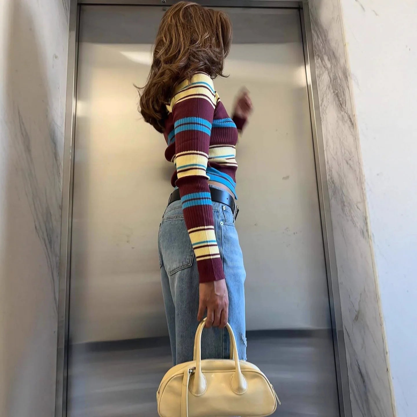 Ellie stripet strikket cardigan