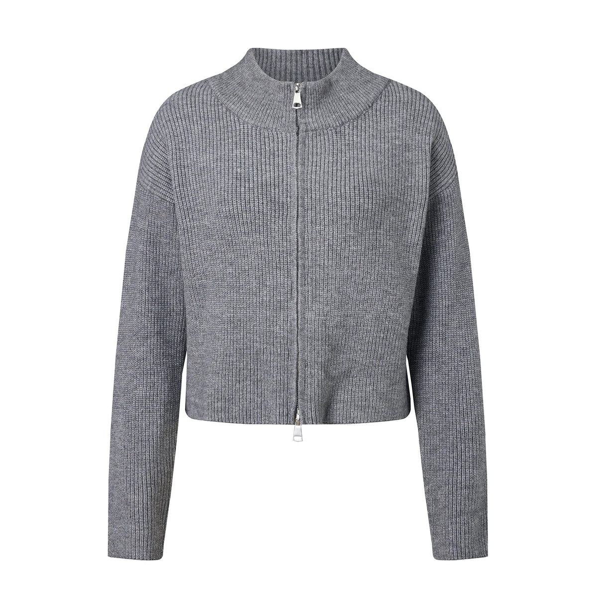Amy Double Zip Strikket Cardigan