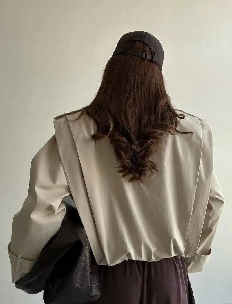 Gloria plissert trenchcoat