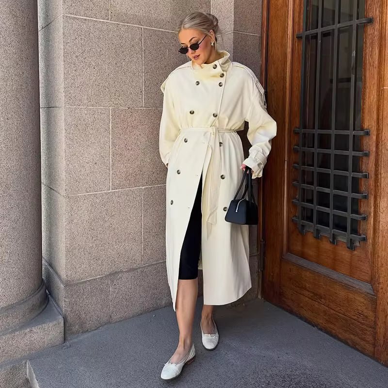 Lucy lang belte-trenchcoat